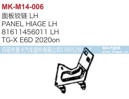 81611456011,面板铰链左,丹阳市曼卡汽车部件有限公司