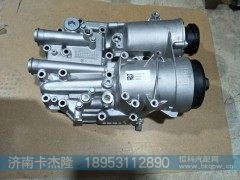 201V05000-7043,重汽MC11发动机机油模块总成,济南卡杰隆商贸有限公司