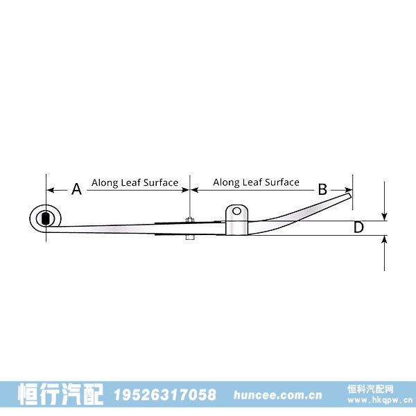 卡车底盘悬架钢板弹簧总成 46-1345 А1616413000/46-1345