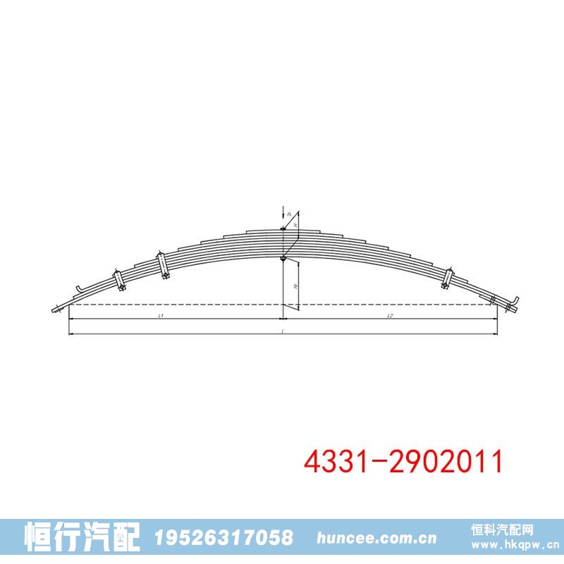 4331-2902011,钢板弹簧总成,河南恒行机械设备有限公司