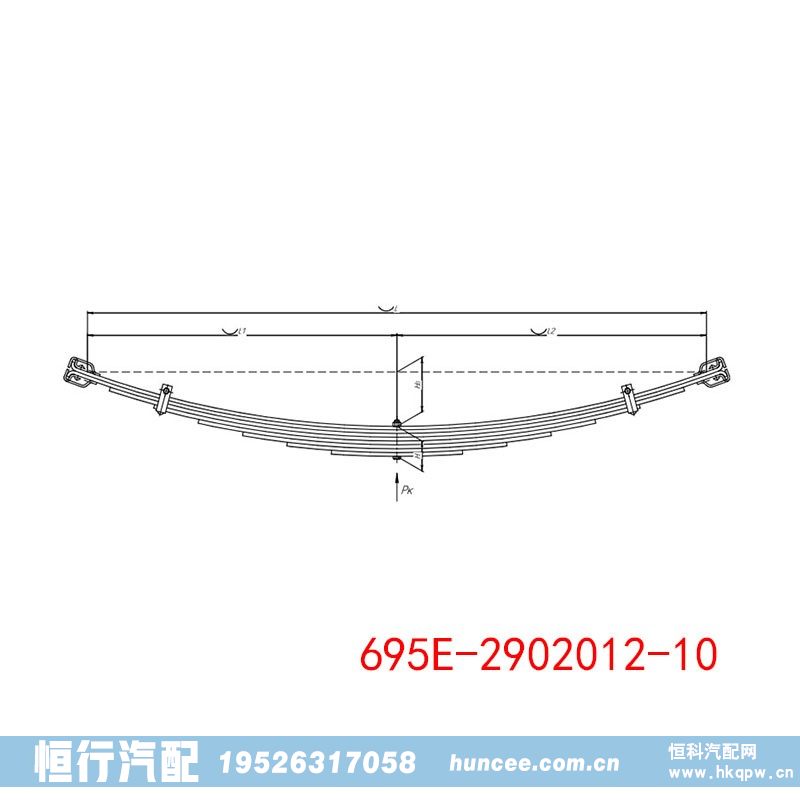 695E-2902012-10,钢板弹簧,河南恒行机械设备有限公司