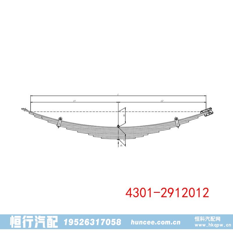 4301-2912012,钢板弹簧总成,河南恒行机械设备有限公司