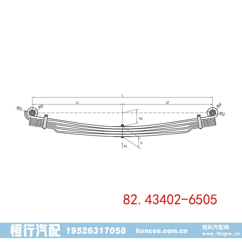 82.43402-6505 MAN 钢板弹簧总成/