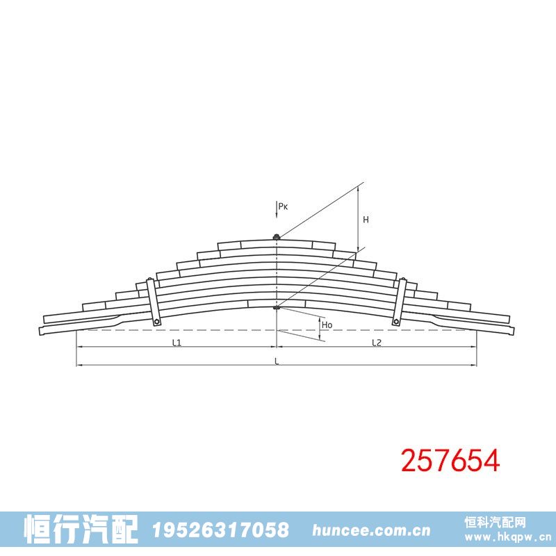 沃尔沃、雷诺车系钢板弹簧悬架 257654/257654