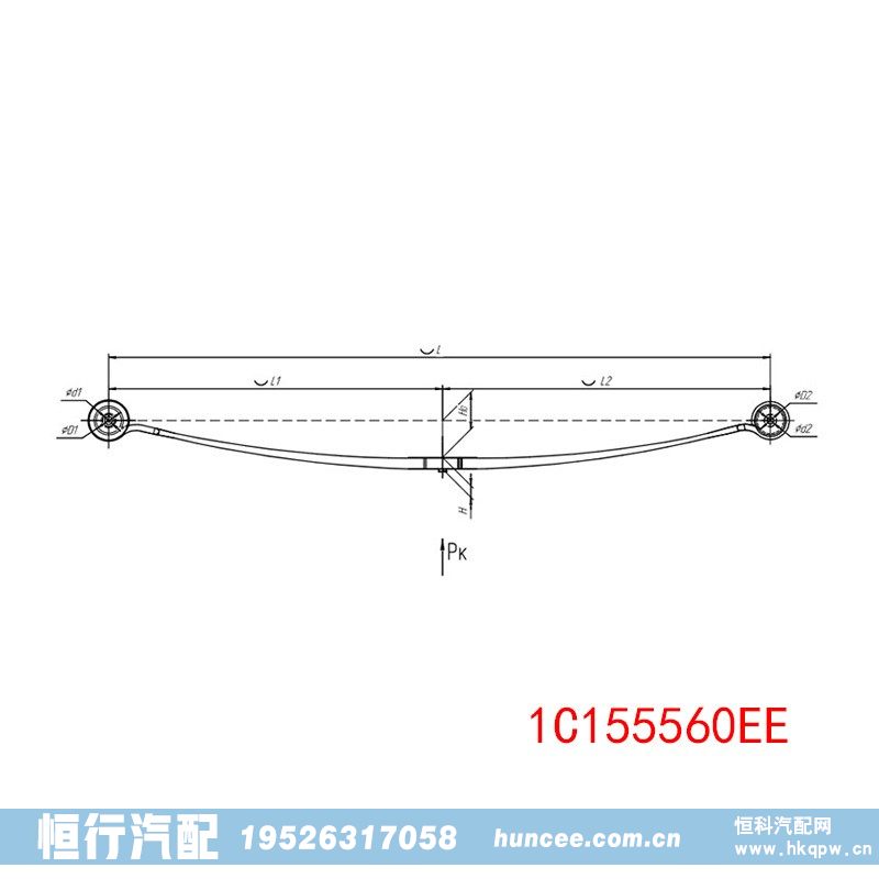 1C155560EE Transit 車輛鋼板彈簧總成/