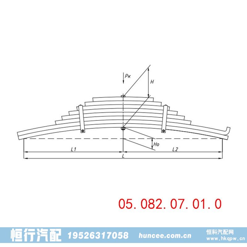 汽车钢板弹簧总成供应 05.082.07.01.0/05.082.07.01.0