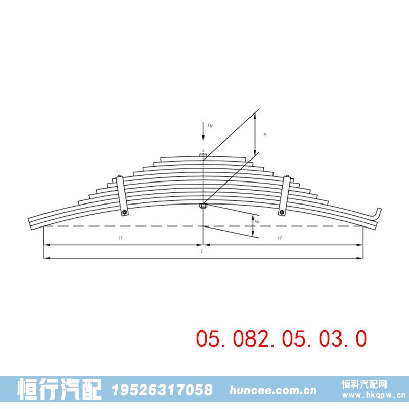 05.082.05.03.0,钢板弹簧总成,河南恒行机械设备有限公司