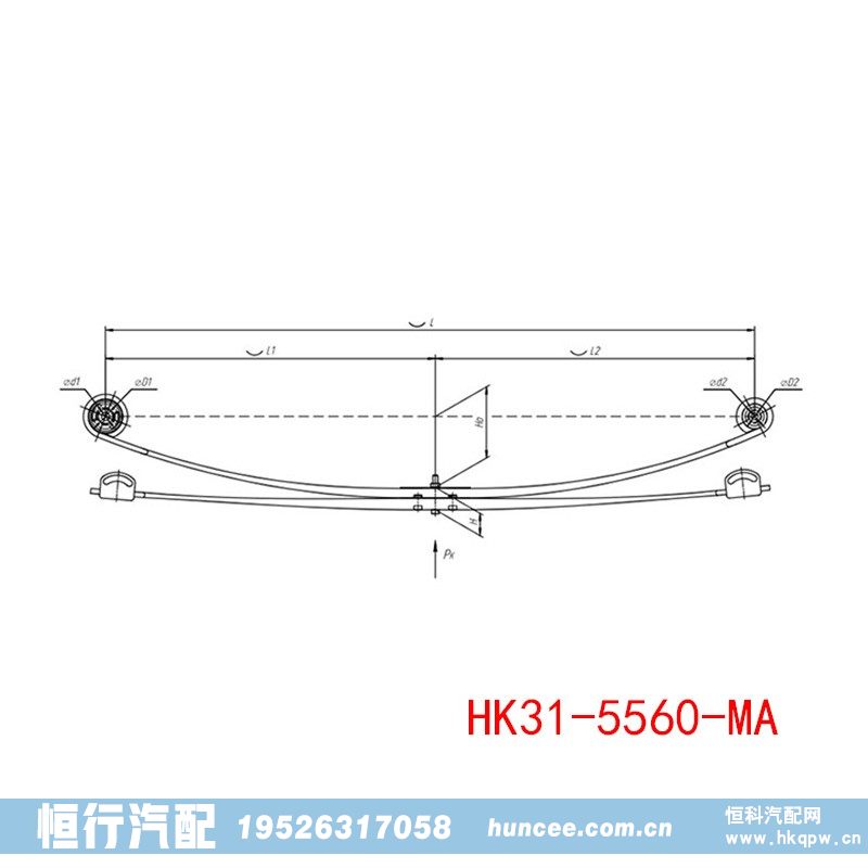 HK31-5560-MA,钢板弹簧总成,河南恒行机械设备有限公司