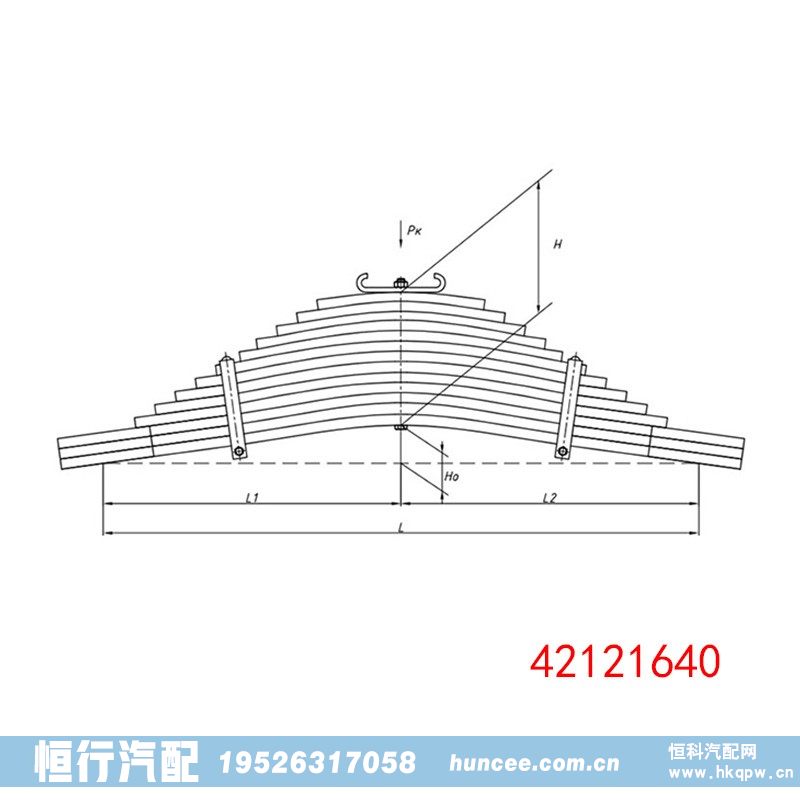 依维柯车辆系列底盘悬架钢板弹簧 42121640/42121640