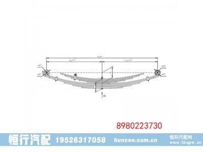 8980223730,钢板弹簧总成,河南恒行机械设备有限公司