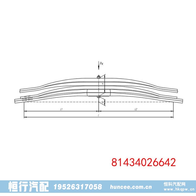 车辆底盘板簧悬架销售 81434026642/81434026642