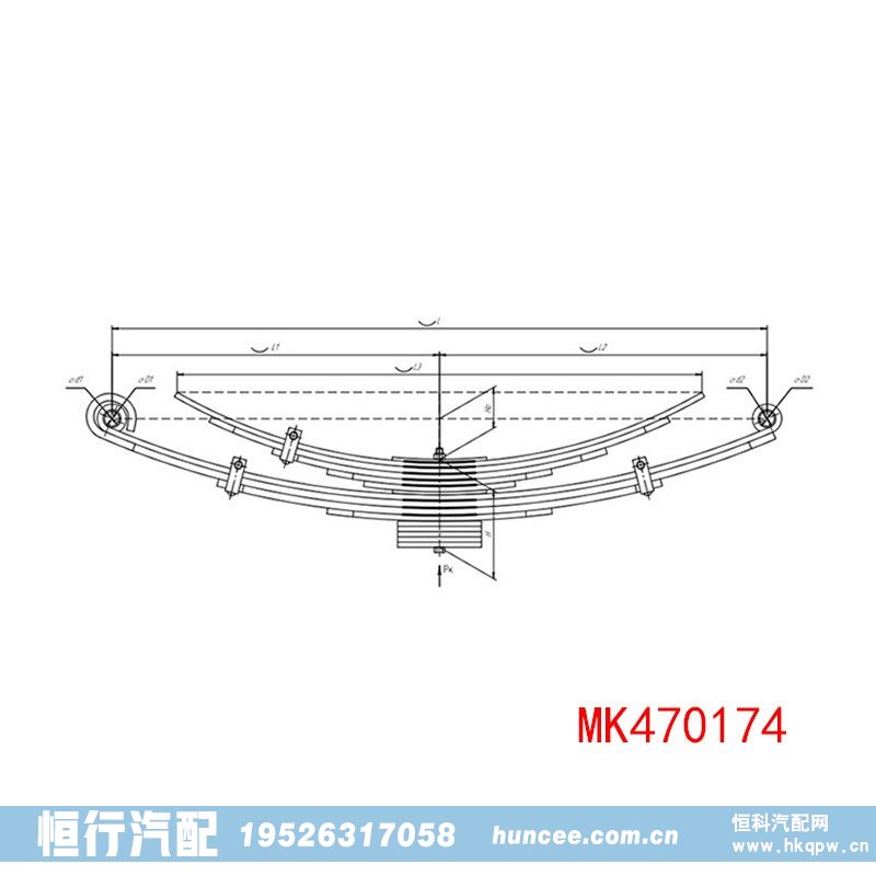 三菱卡车钢板弹簧悬架 MK470174/MK470174