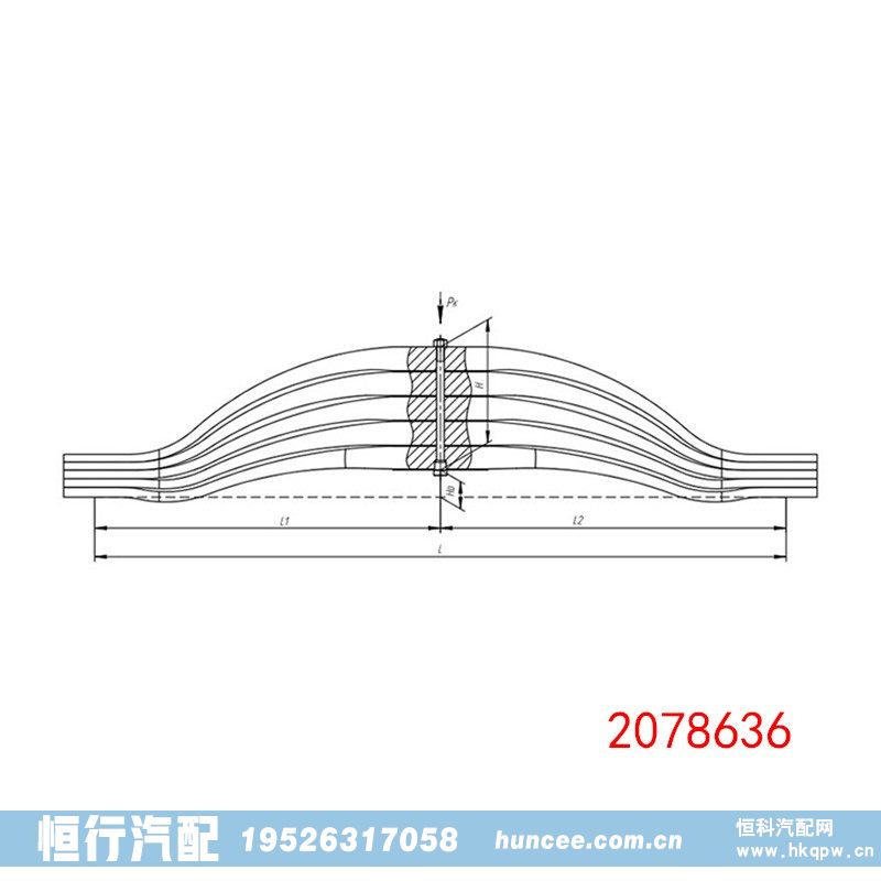 斯堪尼亚变截面钢板弹簧悬架 2078636/2078636