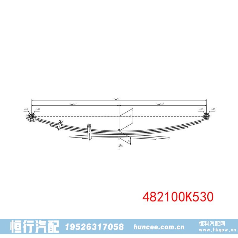 482100K530 豐田 后鋼板彈簧減震懸架/