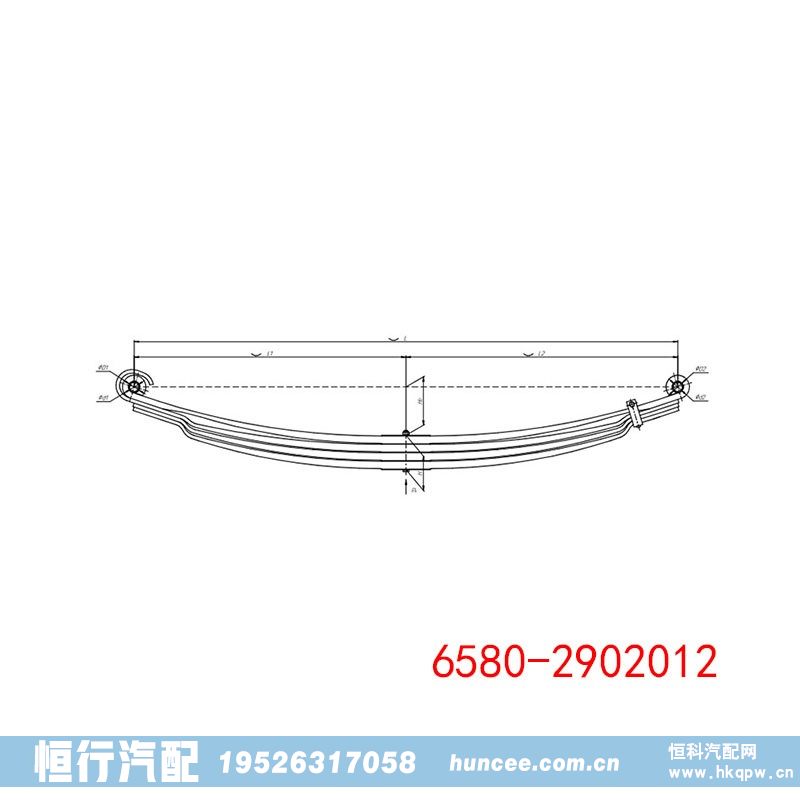 6580-2902012 KAMAZ 卡车前钢板弹簧/