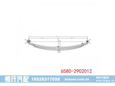 6580-2902012,钢板弹簧总成,河南恒行机械设备有限公司