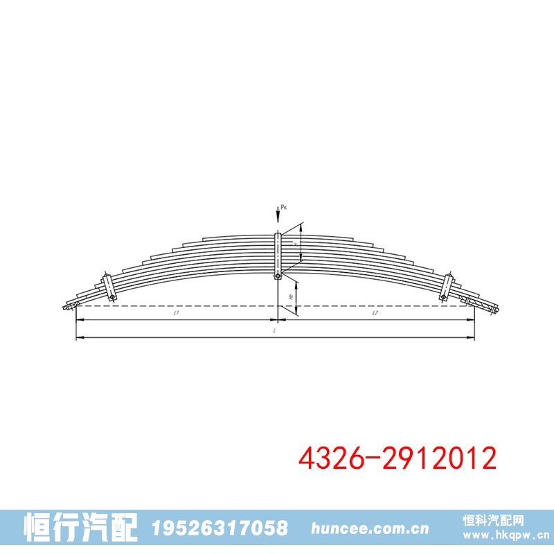 KAMAZ-4326系列钢板弹簧 4326-2912012/4326-2912012