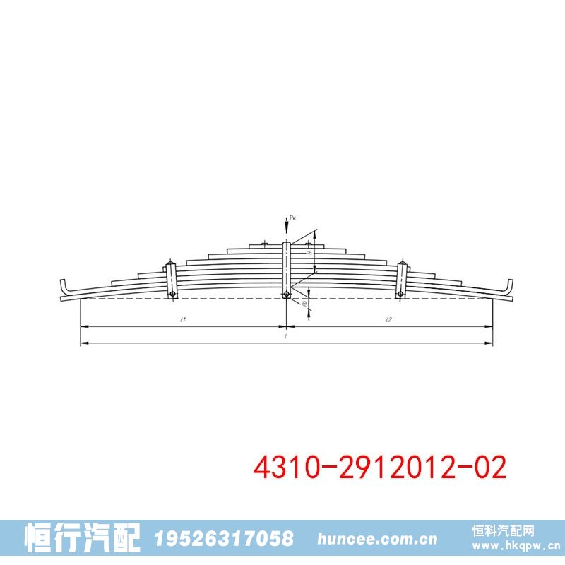 卡玛斯汽车底盘减震悬挂板簧 4310-2912012-02/4310-2912012-02