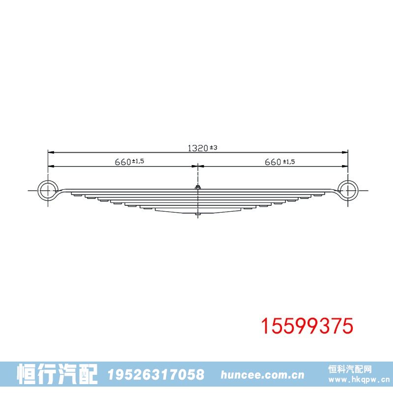 15599375 钢板弹簧平衡悬架/