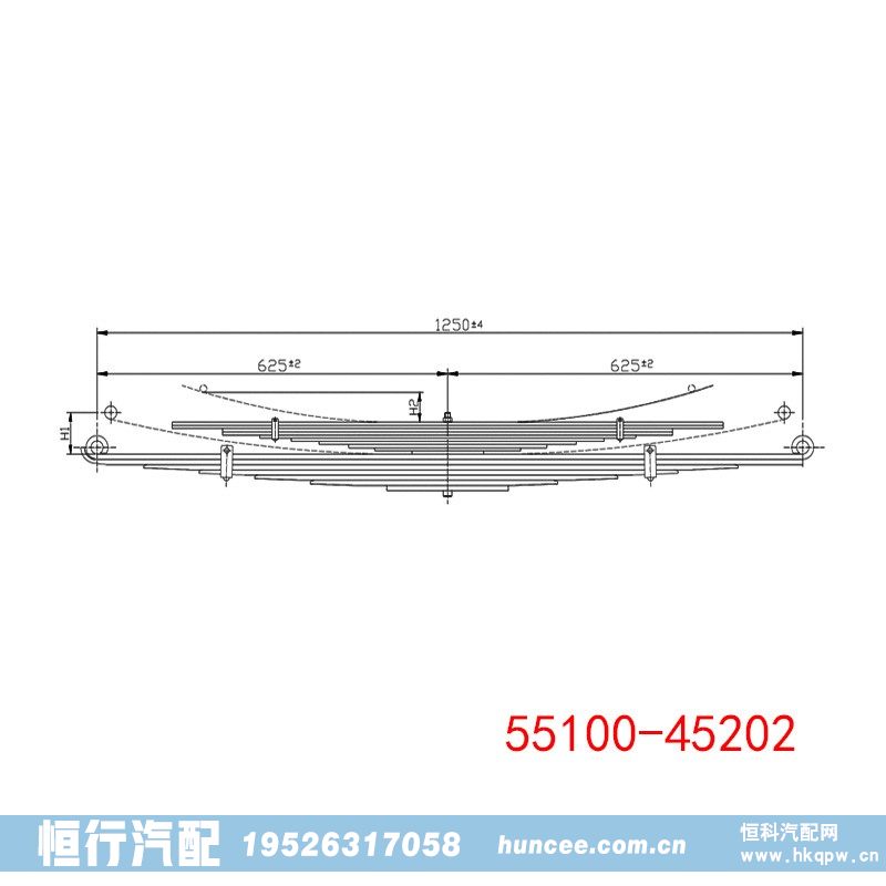 55100-45202,钢板弹簧,河南恒行机械设备有限公司