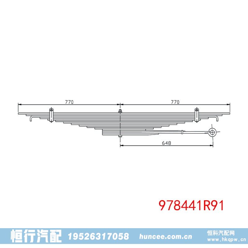 978441R91 后钢板弹簧总成/