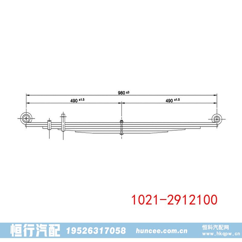 1021-2912100,钢板弹簧,河南恒行机械设备有限公司