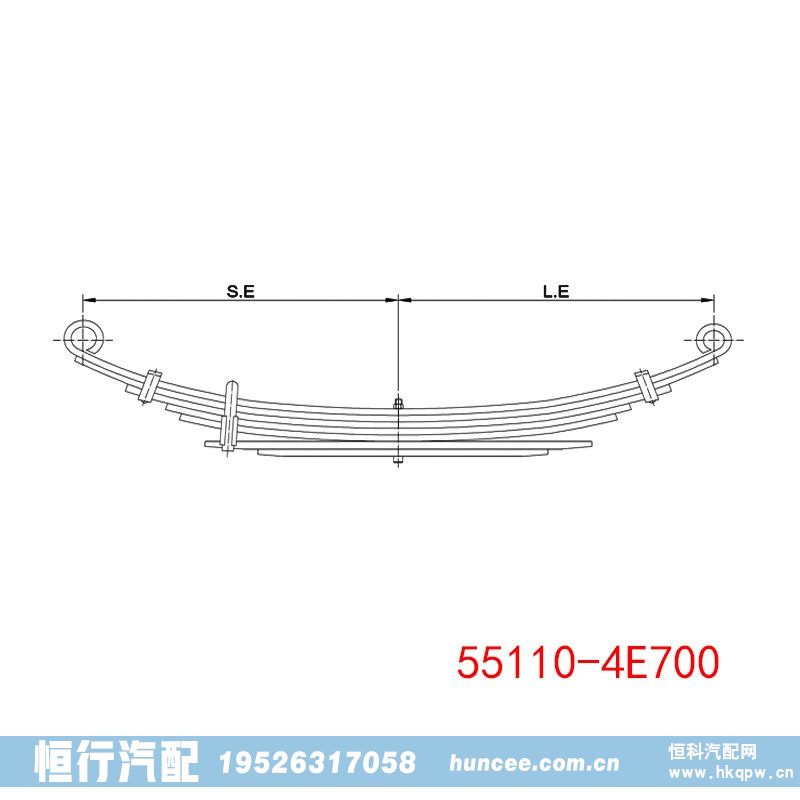 现代起亚后钢板弹簧总成 55110-4E700/55110-4E700