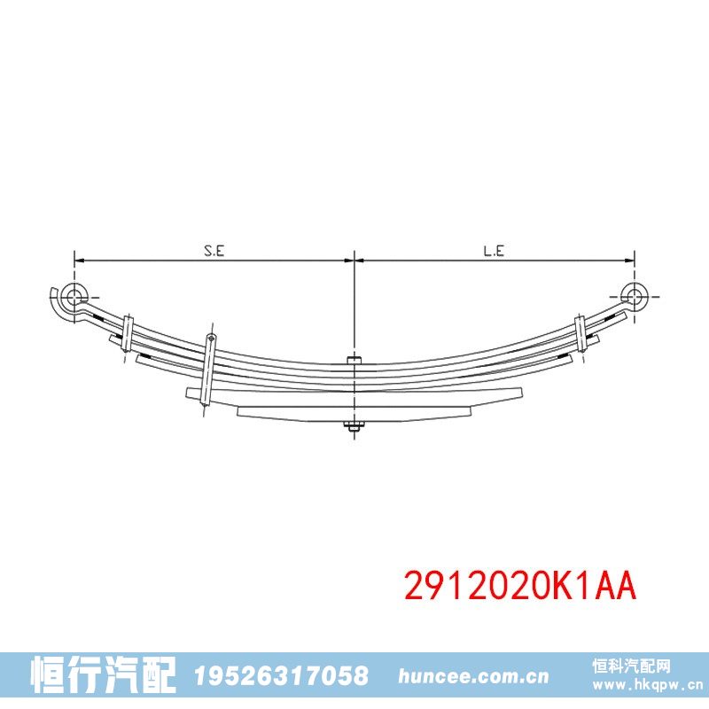 卡威后钢板弹簧总成 2912020K1AA/2912020K1AA