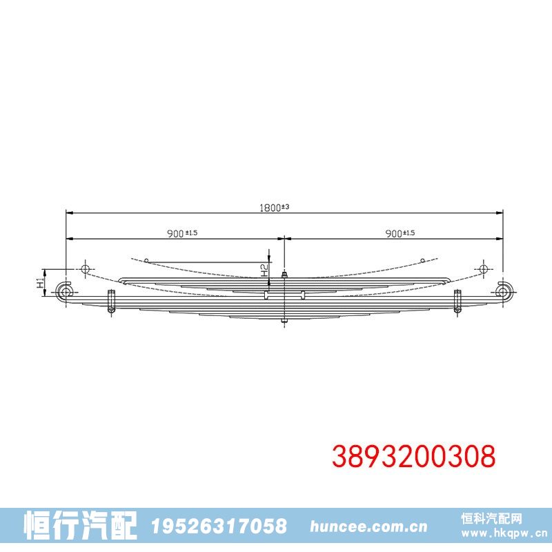 3893200308,钢板弹簧,河南恒行机械设备有限公司