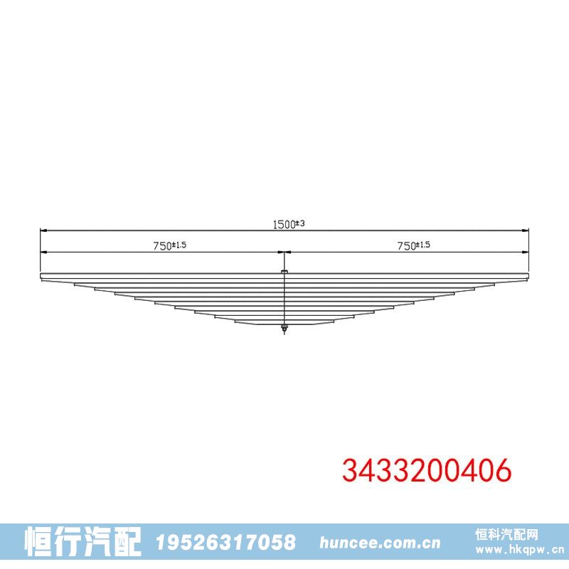 梅赛德斯奔驰板簧 3433200406/3433200406