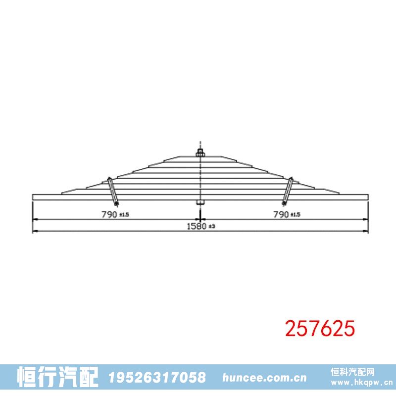 沃尔沃钢板弹簧总成 257625/257625