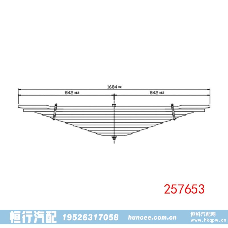 沃尔沃后钢板弹簧总成 257653/257653