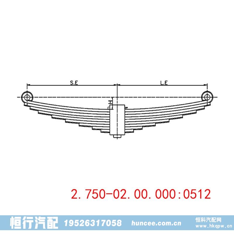 2.750-02.00.0000512 钢板弹簧总成/