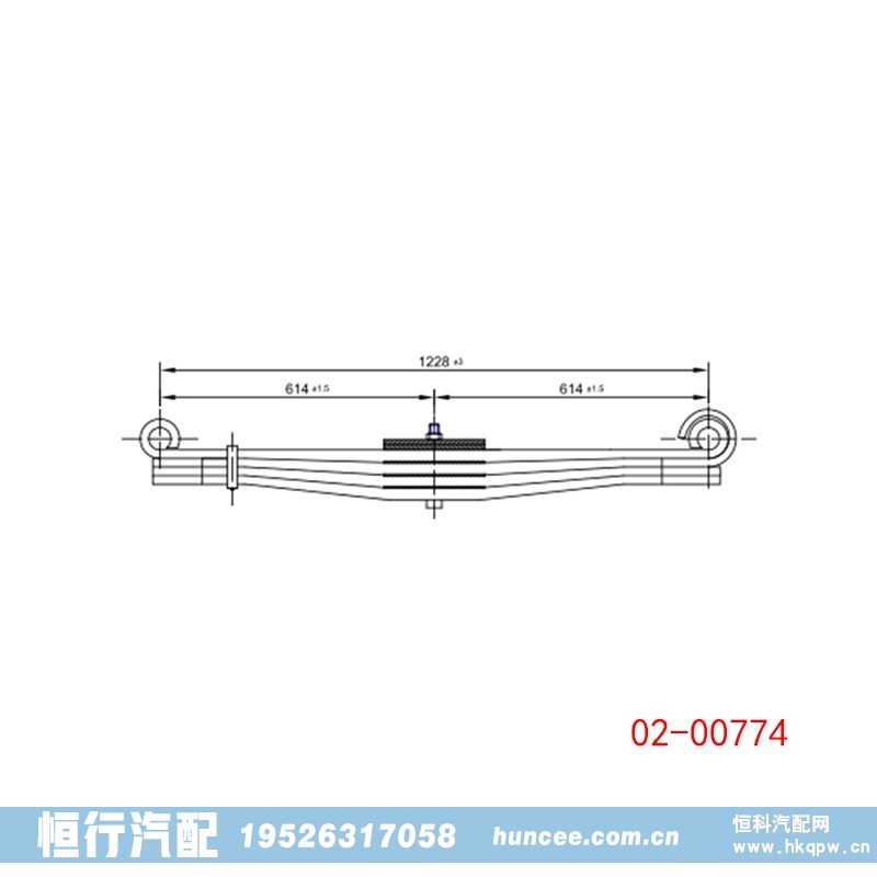 02-00774 重型汽车前钢板弹簧总成/