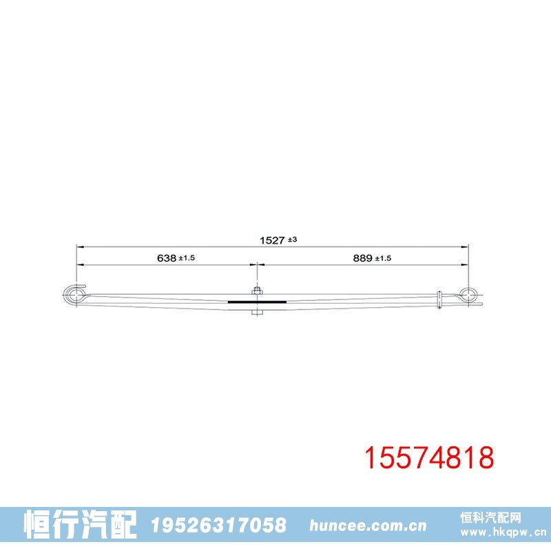 15574818 前钢板弹簧悬架/