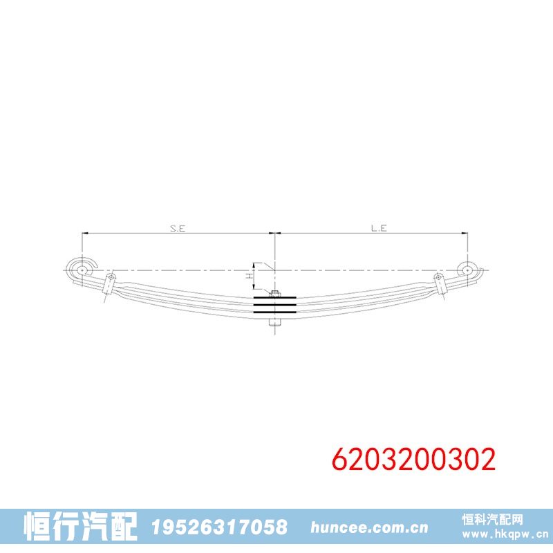 6203200302 奔驰 前钢板弹簧总成/