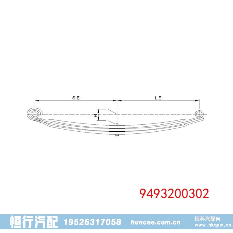 9493200302 梅赛德斯奔驰 前钢板弹簧/