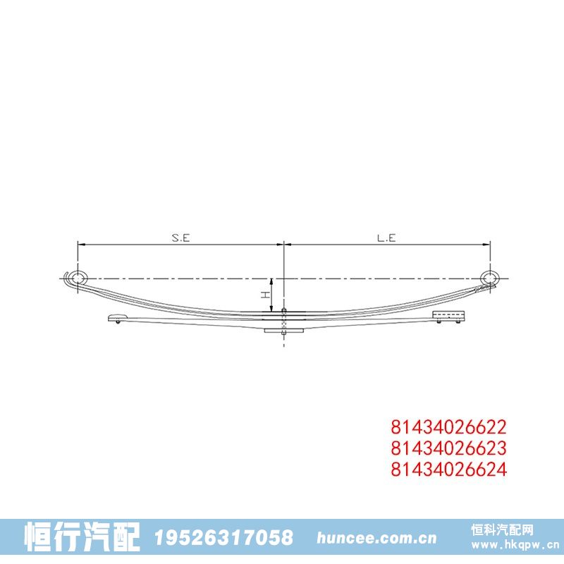 81434026622 81434026623 81434026624 MAN 钢板弹簧/