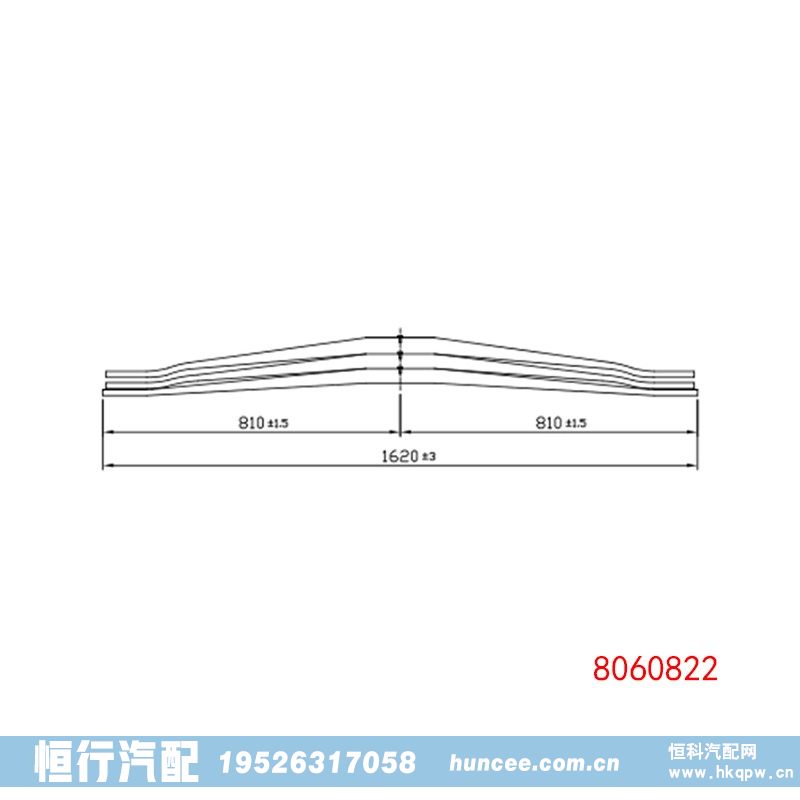 8060822 沃爾沃 后鋼板彈簧總成/