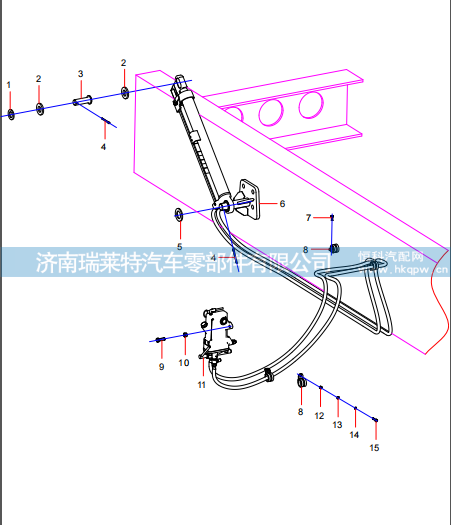 14429051 Driver compartment lifter installation,14429051 Driver compartment lifter installation,濟南瑞萊特汽車零部件有限公司