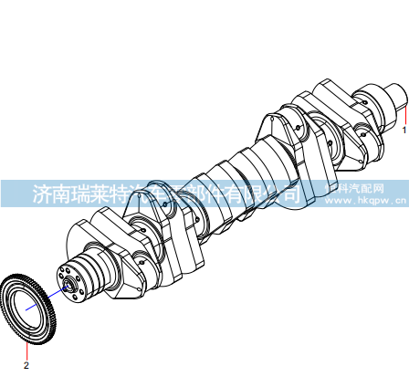 160102120008A173 Crankshaft Subassembly三一矿卡