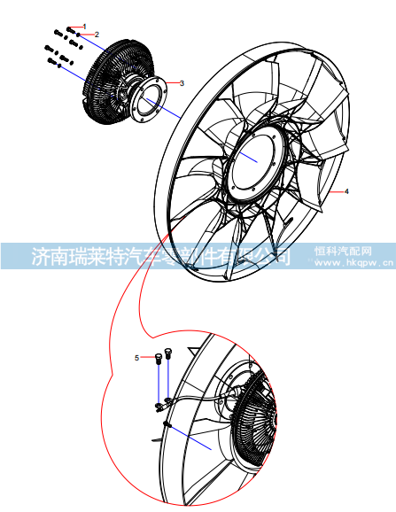 160102120008A195 Fan and Hub Group,160102120008A195 Fan and Hub Group,济南瑞莱特汽车零部件有限公司