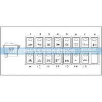 JK933J-003 后照灯翘板开关 Working lamp switch,JK933J-003 后照灯翘板开关 Working lamp switch,济南瑞莱特汽车零部件有限公司