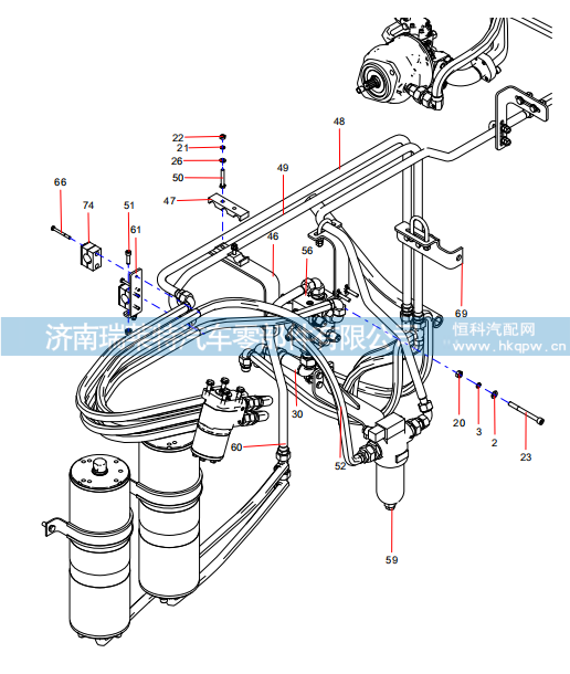 ODT005849545 Steering system (3/4),ODT005849545 Steering system (3/4),济南瑞莱特汽车零部件有限公司