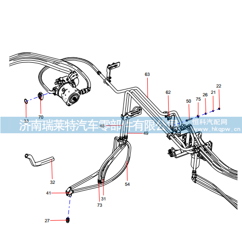 ODT005849545 Steering system (4/4),ODT005849545 Steering system (4/4),济南瑞莱特汽车零部件有限公司