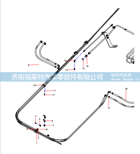 ODT005366019 Brake system (1/5),ODT005366019 Brake system (1/5),济南瑞莱特汽车零部件有限公司