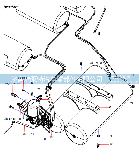 ODT005366019 Brake system (5/5),ODT005366019 Brake system (5/5),济南瑞莱特汽车零部件有限公司