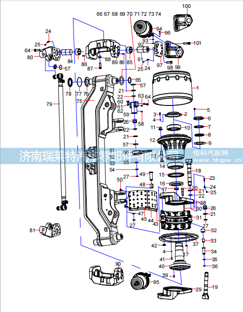 131402010257A,131402010257A Front Axle Assy,济南瑞莱特汽车零部件有限公司