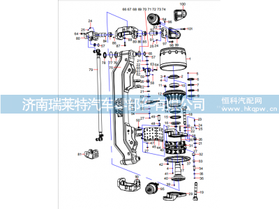 131402010257A,131402010257A Front Axle Assy,济南瑞莱特汽车零部件有限公司