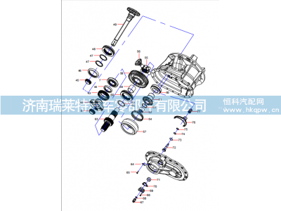 131401020742A,131401020742A Middle Axle Assembly (2/6),济南瑞莱特汽车零部件有限公司